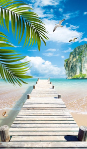 причал на пляже