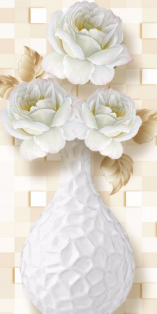ваза с белыми пионами